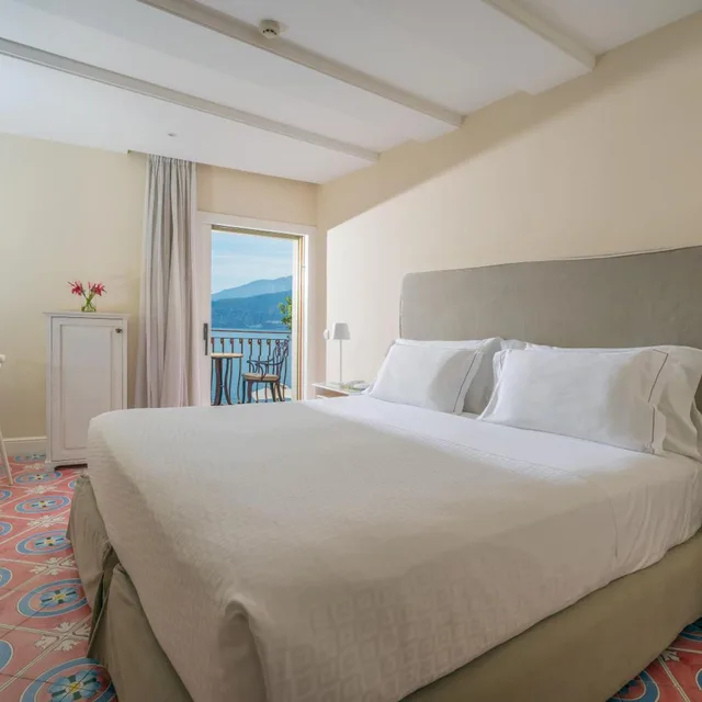 غرفة كومفورت بسرير مزدوج بإطلالة على البحر بشرفة، Hotel Belair 5/10