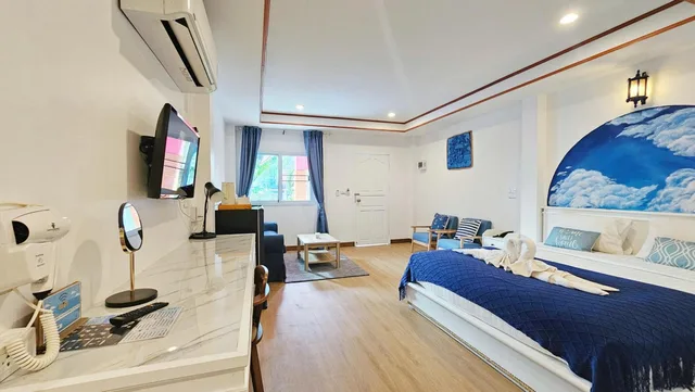 كوخ بسرير كينج بإطلالة على الحديقة، Phaithong Sotel Resort 9/10
