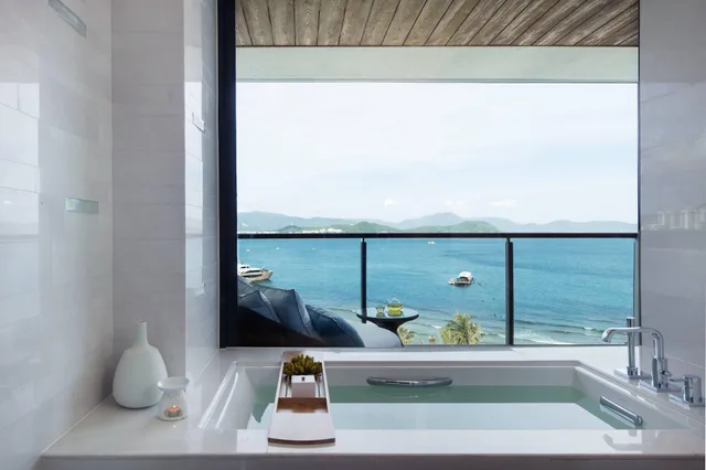 جناح استوديو تنفيذي بسرير كينج بإطلالة على البحر بشرفة، Jw Marriott Hotel Sanya Dadonghai Bay 3/5