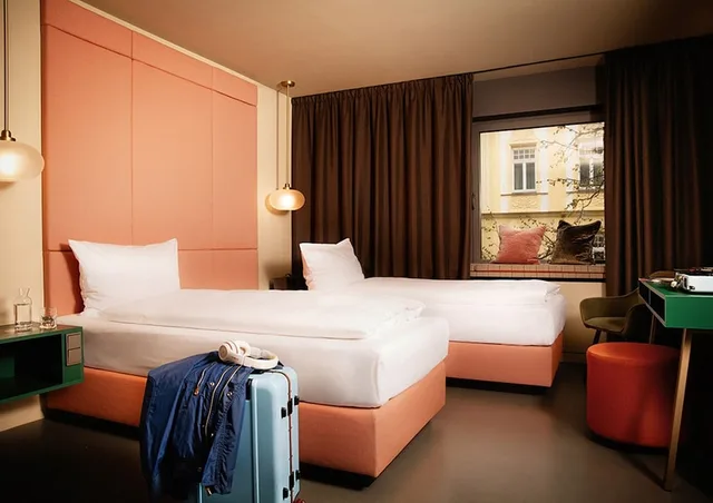 غرفة كومفورت بسريرين منفصلين، JAMS Music Hotel Munich 2/10