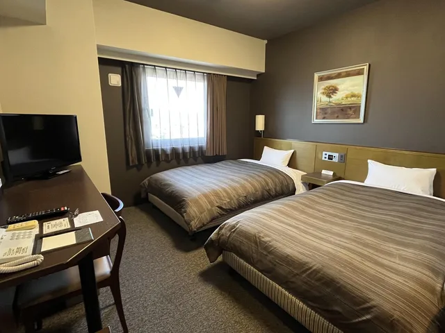 غرفة قياسية بسريرين منفصلين للمدخنين، Hotel Route-Inn Natori 1/1