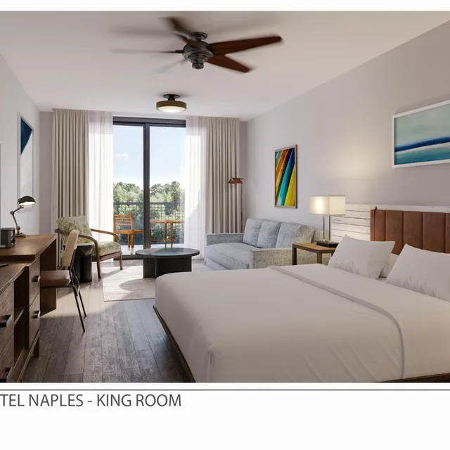 استوديو بسرير كينج بشرفة، The Perry Hotel Naples 1/2