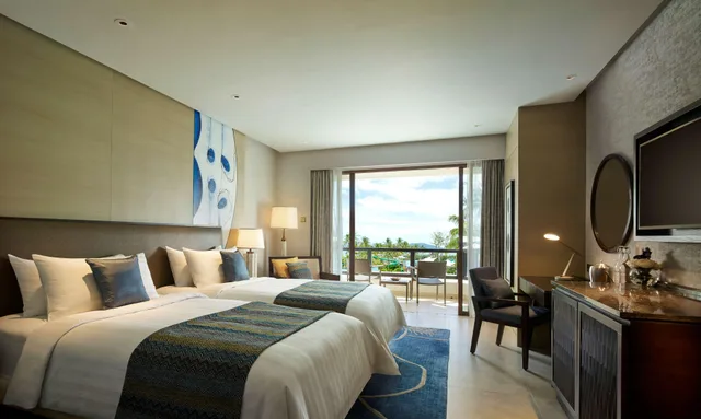 غرفة كلوب بسريرين منفصلين بإطلالة على البحر، SHANGRI-LA TANJUNG ARU, KOTA KINABALU 2/7