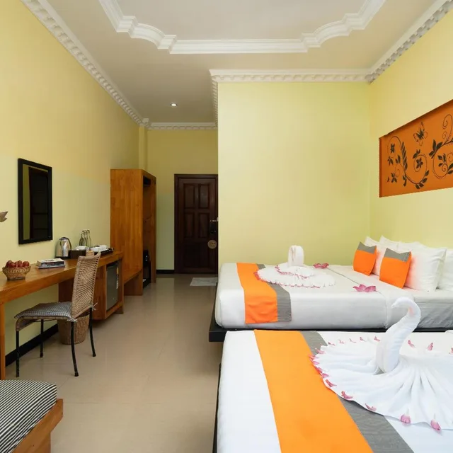 غرفة ديلوكس عائلية، Central Indochine D Angkor Hotel 1/10