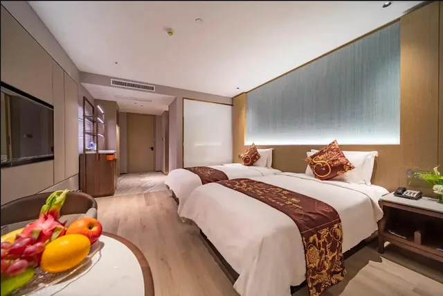 غرفة ديلوكس بسريرين منفصلين، Kingtown Riverside Hotel Plaza Shanghai 1/2