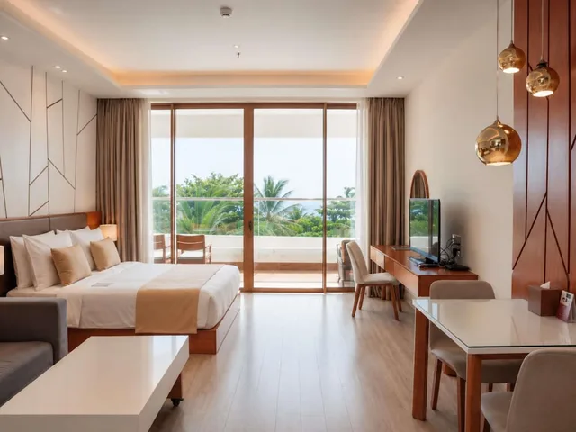 إقامة متصلة بسرير مزدوج بإطلالة على البحر مع أريكة، Movenpick Resort Cam Ranh 3/10