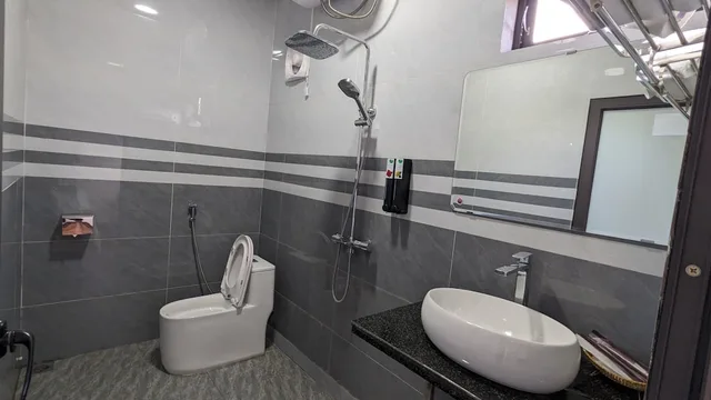 غرفة ديلوكس بسرير مزدوج أو سريرين منفصلين بإطلالة على الحديقة، Ninh Binh Greenland Homestay 9/10