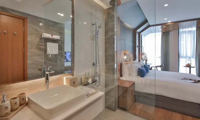 Room, Twin Beds, Partial Sea View, Haian Beach Hotel And Spa 9/10