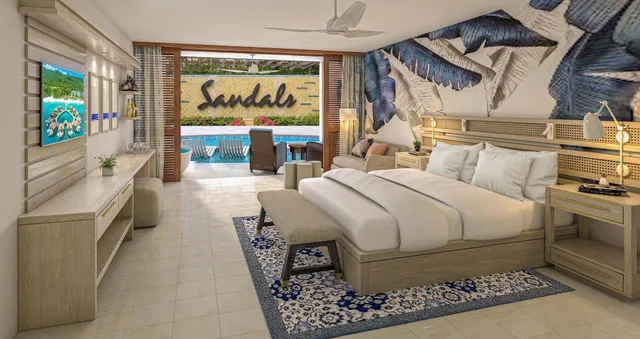 Swim Up, Sunchi, Junior Suite, Beach Front, Patio, Bathtub, Club Floor, Sandals Royal Curacao - Adults Only 1/3