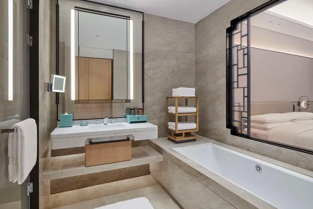 غرفة تنفيذية بسرير كينج مع دخول الصالة، Hilton Suzhou Wuzhong 6/7