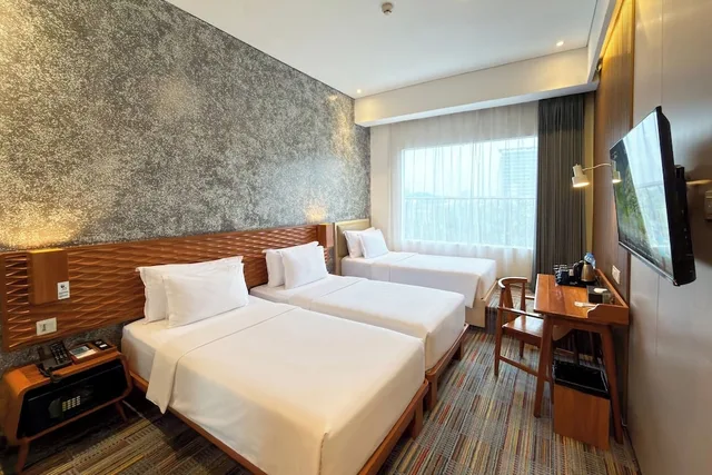 غرفة ديلوكس ثلاثية بثلاثة أسرّة، The 1O1 Bandung Dago 3/6