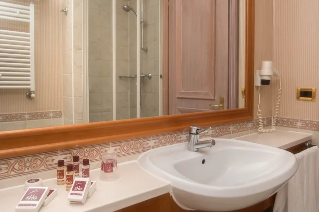 غرفة كلاسيكية بسرير كوين، Shg Hotel De La Ville Vicenza 5/5