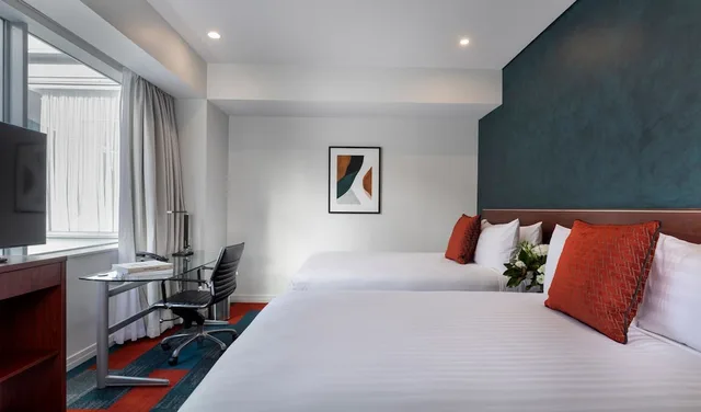 غرفة ديلوكس مزدوجة مزدوجة بإطلالة على المدينة، Rydges Auckland 1/9