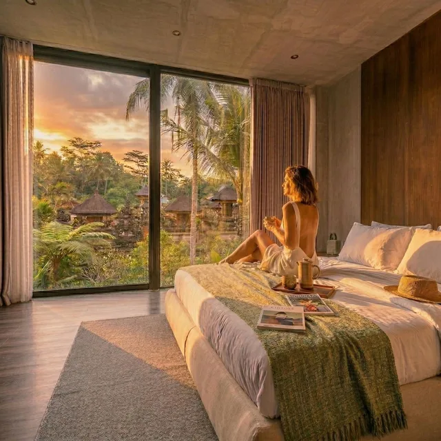 شقة ديلوكس بسريرين كوين بشرفة، Jungle Vista Boutique Suites Ubud 9/10