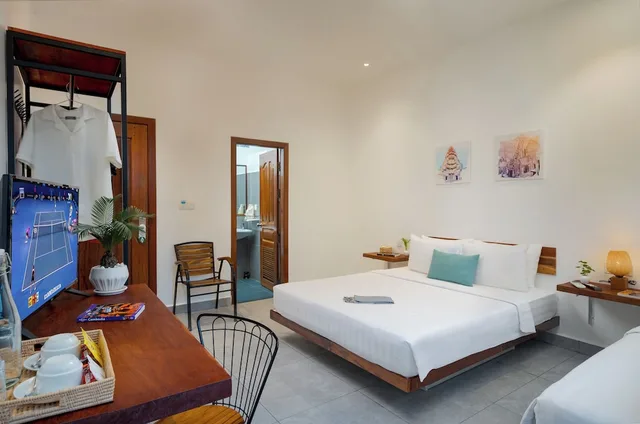 غرفة ديلوكس بسرير كوين وسرير فردي، Onederz Hostel Siem Reap 5/5