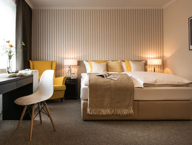 غرفة كومفورت بسرير كوين بإطلالة على الحديقة، Hotel Stadt Hamburg 6/7