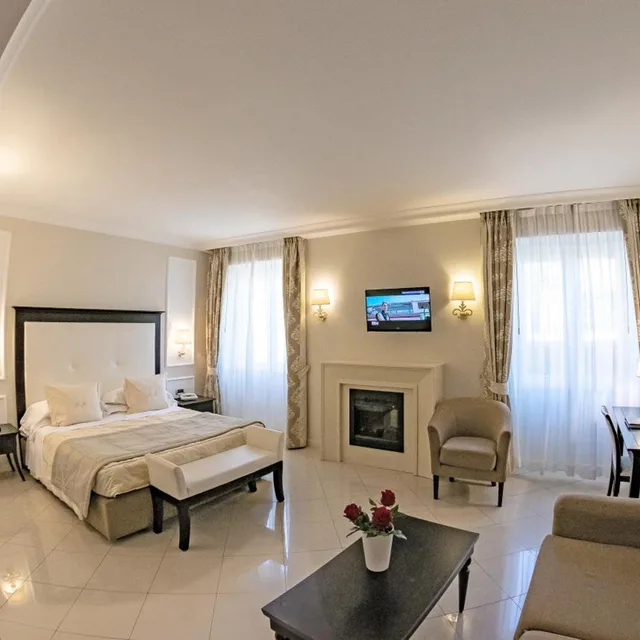 غرفة ديلوكس بسرير مزدوج أو سريرين منفصلين بإطلالة على المدينة، Hotel Miramare and Spa 1/5