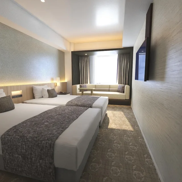 غرفة سوبيريور بسريرين منفصلين مع أريكة، Hotel Jal City Sapporo Nakajima Park 2/5