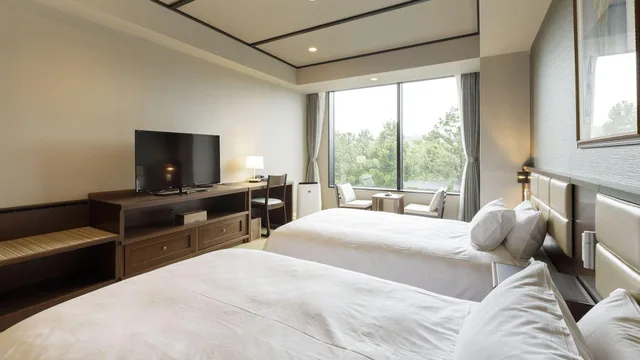 غرفة يابانية قياسية بسريرين منفصلين يُسمح فيها بالحيوانات الأليفة، Hotel Mori no Kaze Nasu 1/1