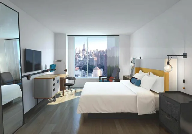 غرفة ديلوكس بسرير كوين، Hotel Indigo Lower East Side New York 2/3