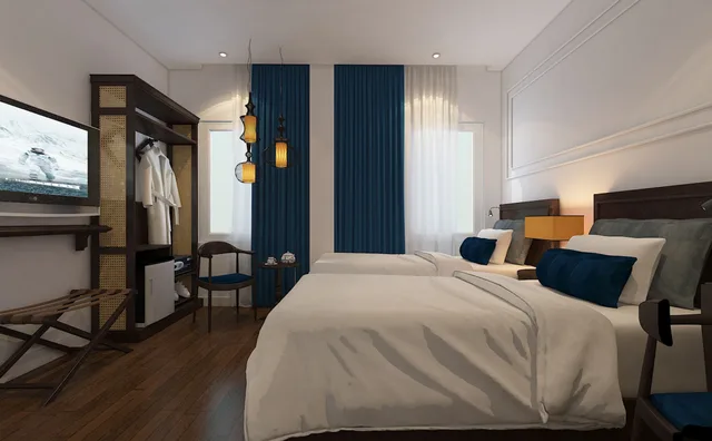 غرفة ديلوكس بسرير مزدوج أو سريرين منفصلين بإطلالة على المدينة لذوي الإعاقة، HANOI CHIC BOUTIQUE HOTEL 1/10