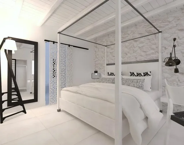 White, Suite, 2 King Beds، Smy Mediterranean White Santorini - Adults Only 5/8
