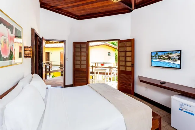 شقة بسرير مزدوج بشرفة، Arraial Bangalo Praia Hotel 1/2