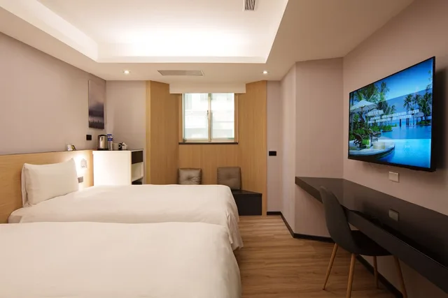 غرفة بزنس بسريرين منفصلين، Hub Hotel Tucheng 2/4