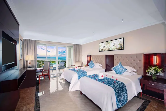 Room, Twin Beds, Sunrise View, Ocean View، Wyndham Garden Wenchang Nanguo 6/10