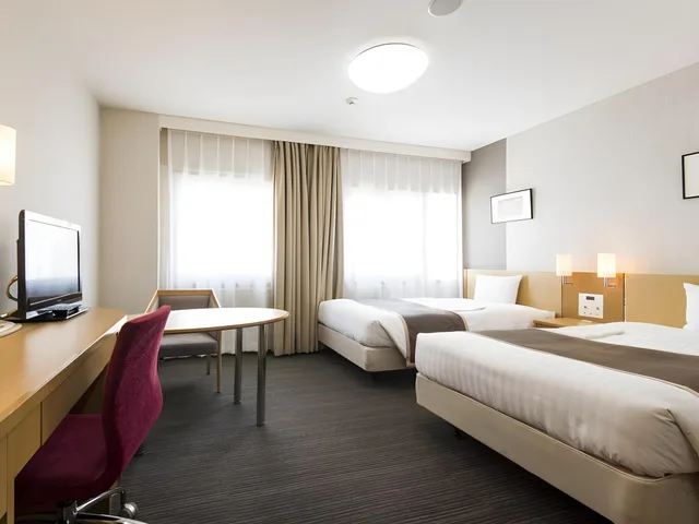 Semi Room, Single, 2 Semi Double Beds، Hokke Club Oita 1/1