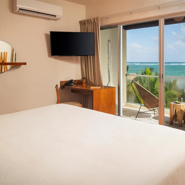 غرفة بسرير كينج بإطلالة على البحر، Mereva Tulum by Blue Sky (ex. Blue Sky Hotel Boutique) 3/8