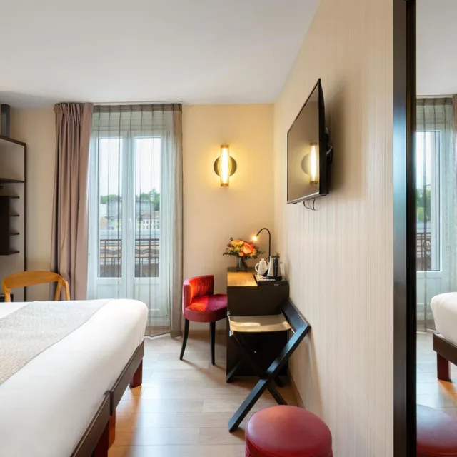 غرفة كومفورت كبيرة بسرير فردي وسرير كوين، Best Western Plus Hotel Belfort Centre Gare 3/5