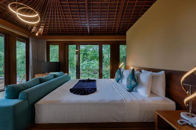 فيلا بريميير بسرير كينج بغرفة نوم واحدة بمسبح خاص، Samkhya Villas 7/10