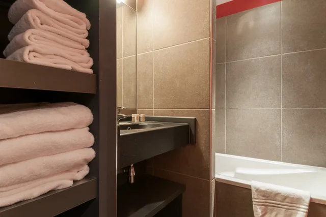 شقة بسريرين منفصلين بغرفة نوم واحدة مع أريكة، Residence Pierre Vacances Premium Les Crets 6/7