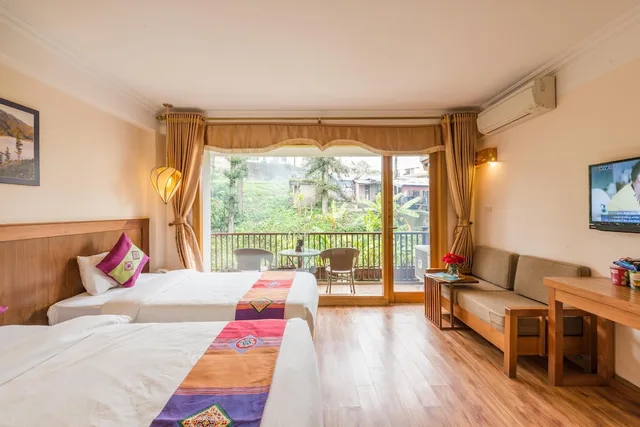 غرفة ديلوكس بشرفة، Sapa Panorama Hotel 1/10