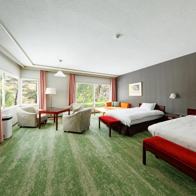 Deluxe, Twin Beds, Side View, Corner، Tsumagoi Prince Hotel 6/7