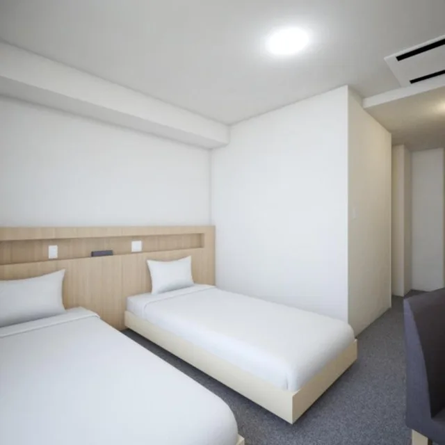 غرفة بسريرين منفصلين، New Grand Hotel Shinjo 1/4