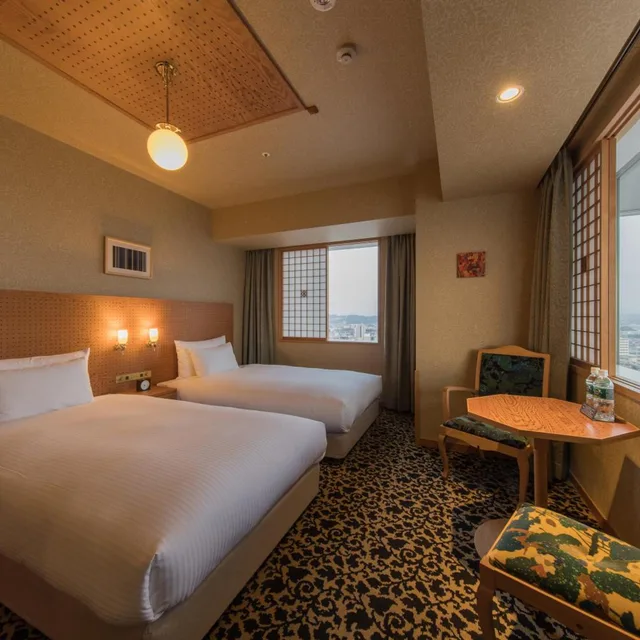 غرفة قياسية بسريرين منفصلين، Jr Kyushu Hotel Blossom Oita 5/10