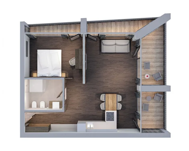 شقة حصرية بسرير كينج مع أريكة، Residence Villa Aquila Adler 7/8