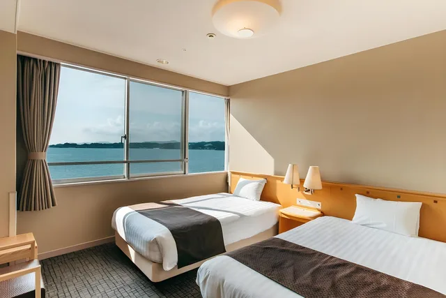 غرفة يابانية غربية بسرير فردي بحوض استحمام، KAMENOI HOTEL Kii-Tanabe 1/2