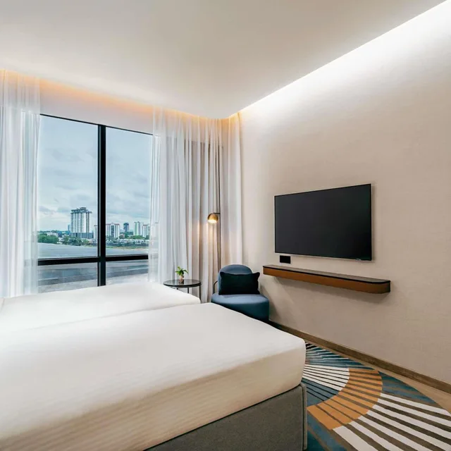 غرفة عائلية بسرير مزدوج وسريرين منفصلين، Novotel Johor Bahru City Centre 7/8