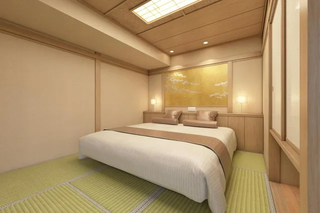 غرفة يابانية غربية بسرير كينج بإطلالة على البحيرة بحوض استحمام، Hotel Konanso 1/4