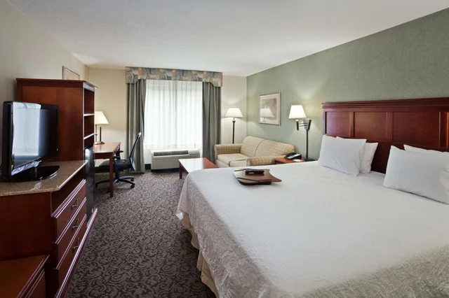 Study, King Bed, Sofa, Hampton Inn Ithaca 3/10