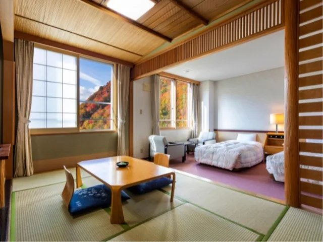 غرفة يابانية غربية، Sounkyo Onsen Choyo Resort Hotel 1/3