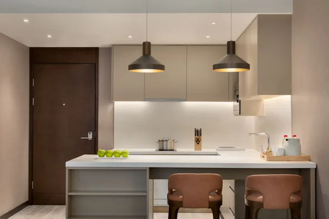 استوديو بسريرين منفصلين مع أريكة بمطبخ، Hyatt House Chengdu Pebble Walk 6/6