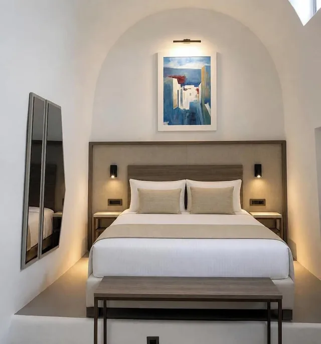 Superior, Deluxe, Suite, Queen Bed, Caldera and Sea View، Sunrocks Hotel - Adults Only 1/6