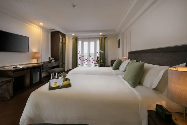غرفة ديلوكس بسريرين منفصلين بشرفة، Hanoi Allure Hotel 2/7