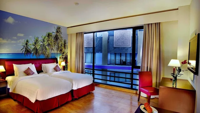 غرفة ديلوكس بسرير مزدوج، Kuta Central Park Hotel 3/8