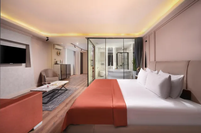 جناح بسرير كينج أو كوين مع سرير إضافي، HARBIYE RESIDENCE 1/1