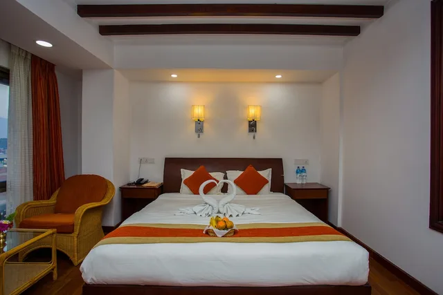 غرفة ديلوكس بسريرين منفصلين بإطلالة على الحديقة، Apsara Boutique Hotel 8/10